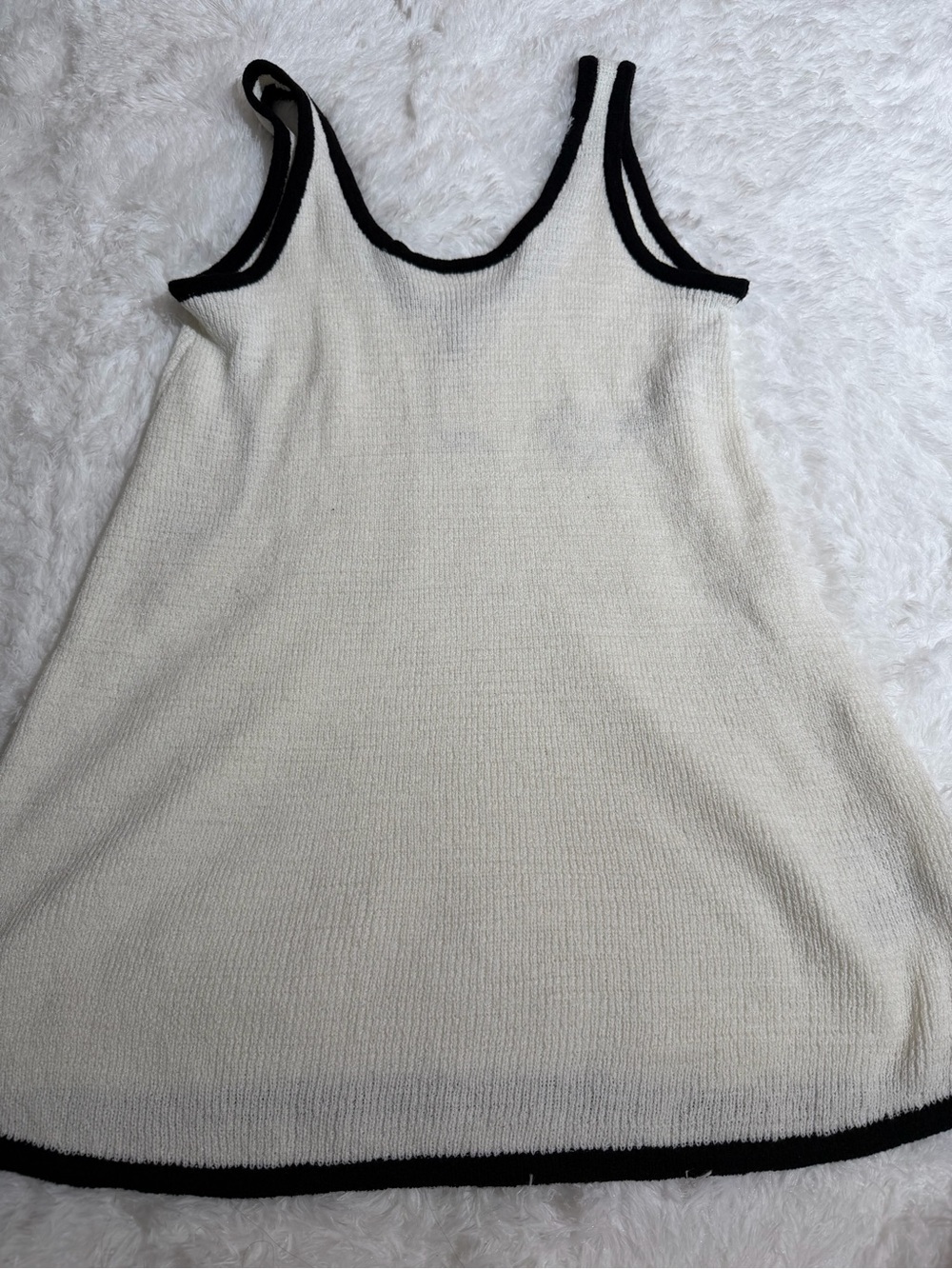 NWT H&M XXL Black and White Ribbed Dress Tennis Cute Mini Soft casual summer